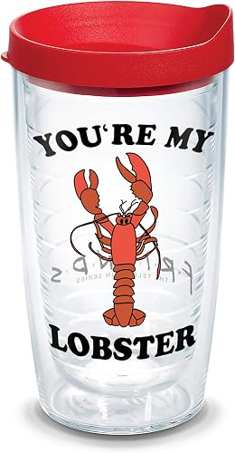 Tervis Friends Lobster Made in USA Double Walled Insulated Tumbler Travel Cup Keeps Drinks Cold & Hot, 16oz, Classic