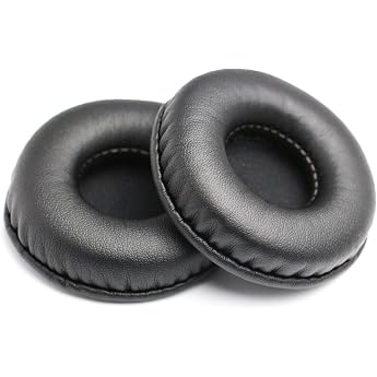 Replacement Ear Pads Leather Ear Pads Replacement Ear Pad Kit Fits Most Headphone Models Universal Diameter 65mm 1 Pair Black