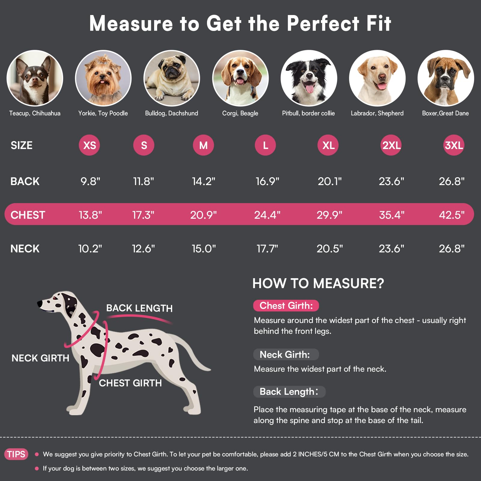 Queenmore Abrigo Perro Impermeable con Arnés | Abrigo Invernal con Forro Polar para Perros Grandes | para Clima Extremo Razas Gigantes(Rosa, 3XL)