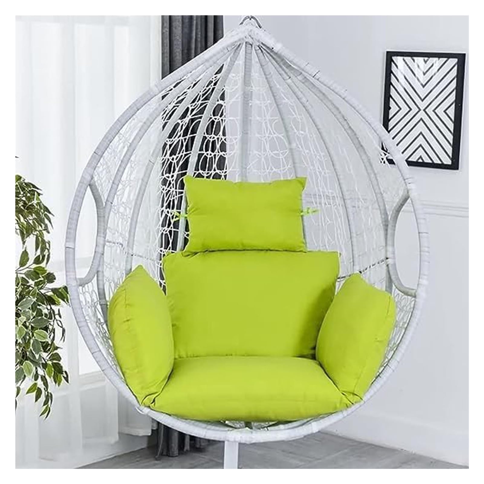 Cojín de repuesto para sillón de huevo, para patio, jardín, balcón, césped, sala de estar, mecedora, color 2