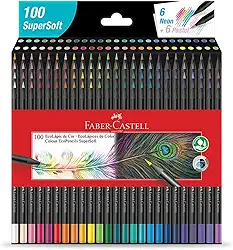 Lápis de Cor, Faber-Castell, EcoLápis Supersoft, 1207100SOFT, 100 Cores