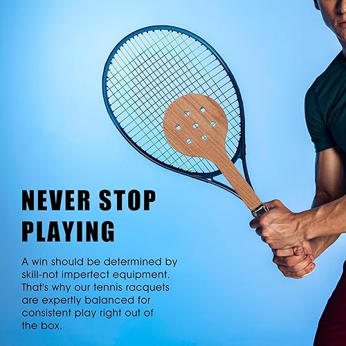 Miniatura 7 de Puntero de tenis Cuchara Práctica Bateo Precisamente Buen Control Mejorar la capacidad de respuesta Raqueta de entrenamiento de tenis de madera para