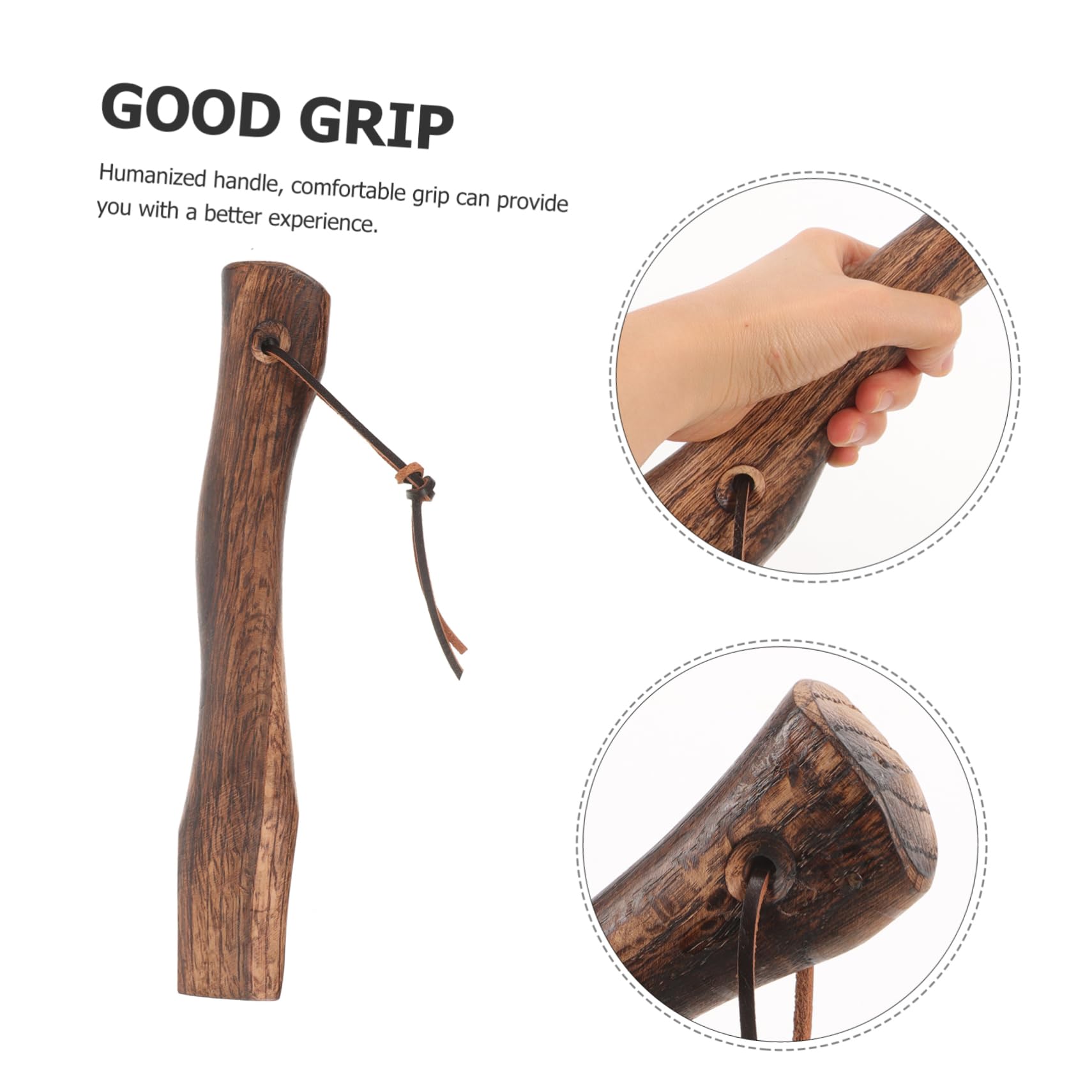 Manche En Bois Pour Petite Hache - 32 Cm, Courbure Ergonomique, Pour Camping Et Jardinage