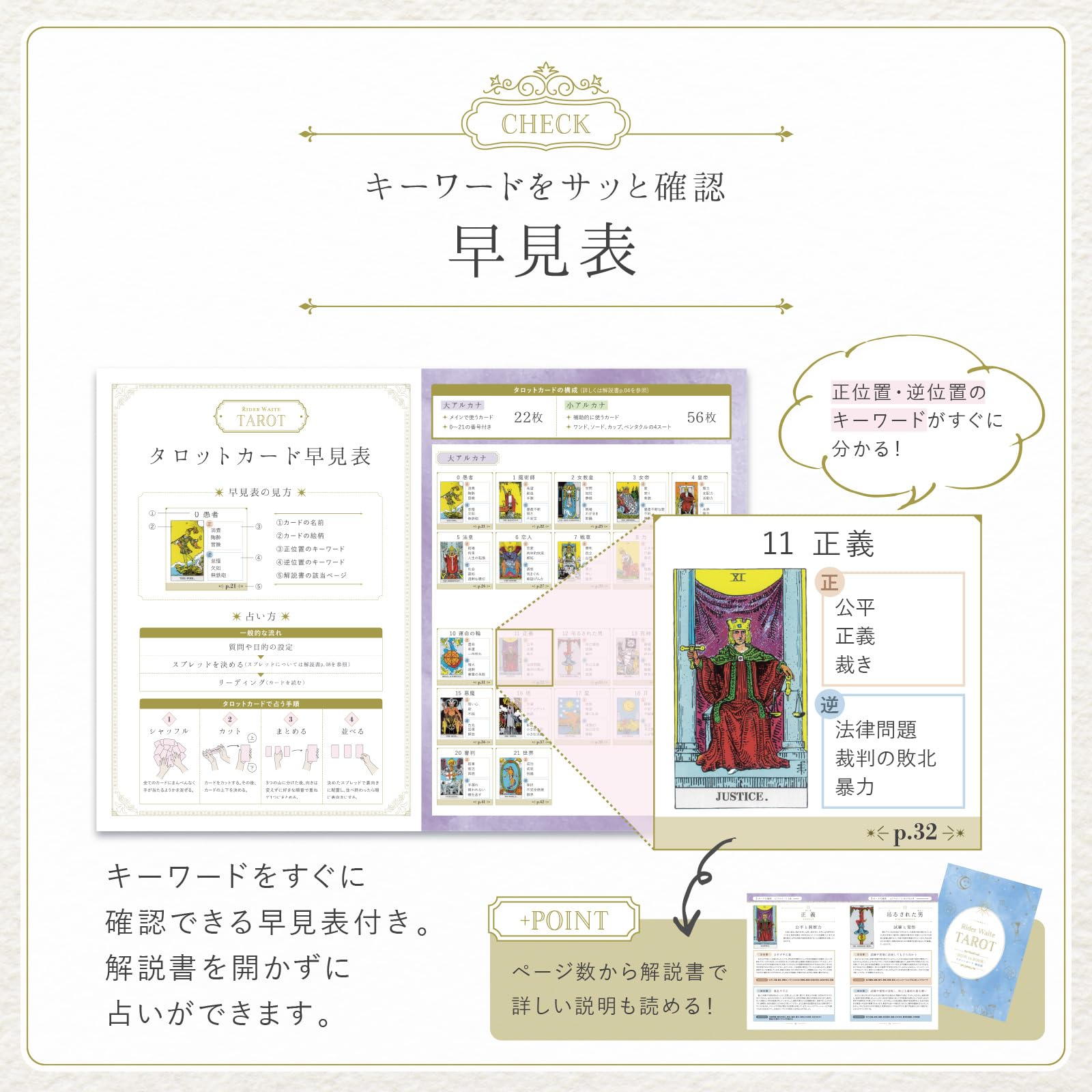 Amazon.co.jp: 【はじめてのタロット占いに】 atRise タロットカード