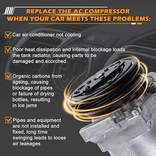 Miniatura 5 de Compresor de aire acondicionado 95201-77GB2 9520177GB2 para Suzuki JIMNY Seiko SEIKI SS07LK10 Piezas de recambio del compresor de CA