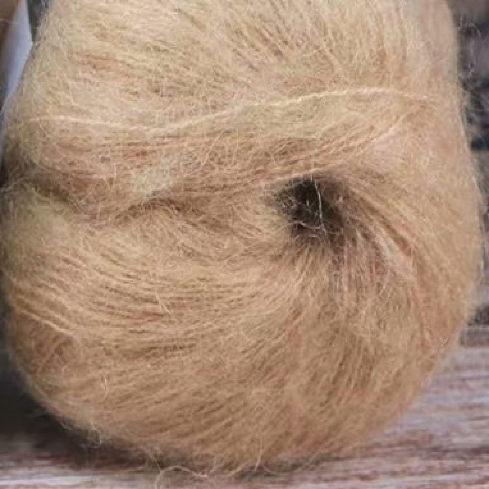 Hilo de Mohair Antibolitas for Tejer a Mano, Ideal for cárdigans, Bufandas, 40 Gramos por Ovillo(1pc 15)