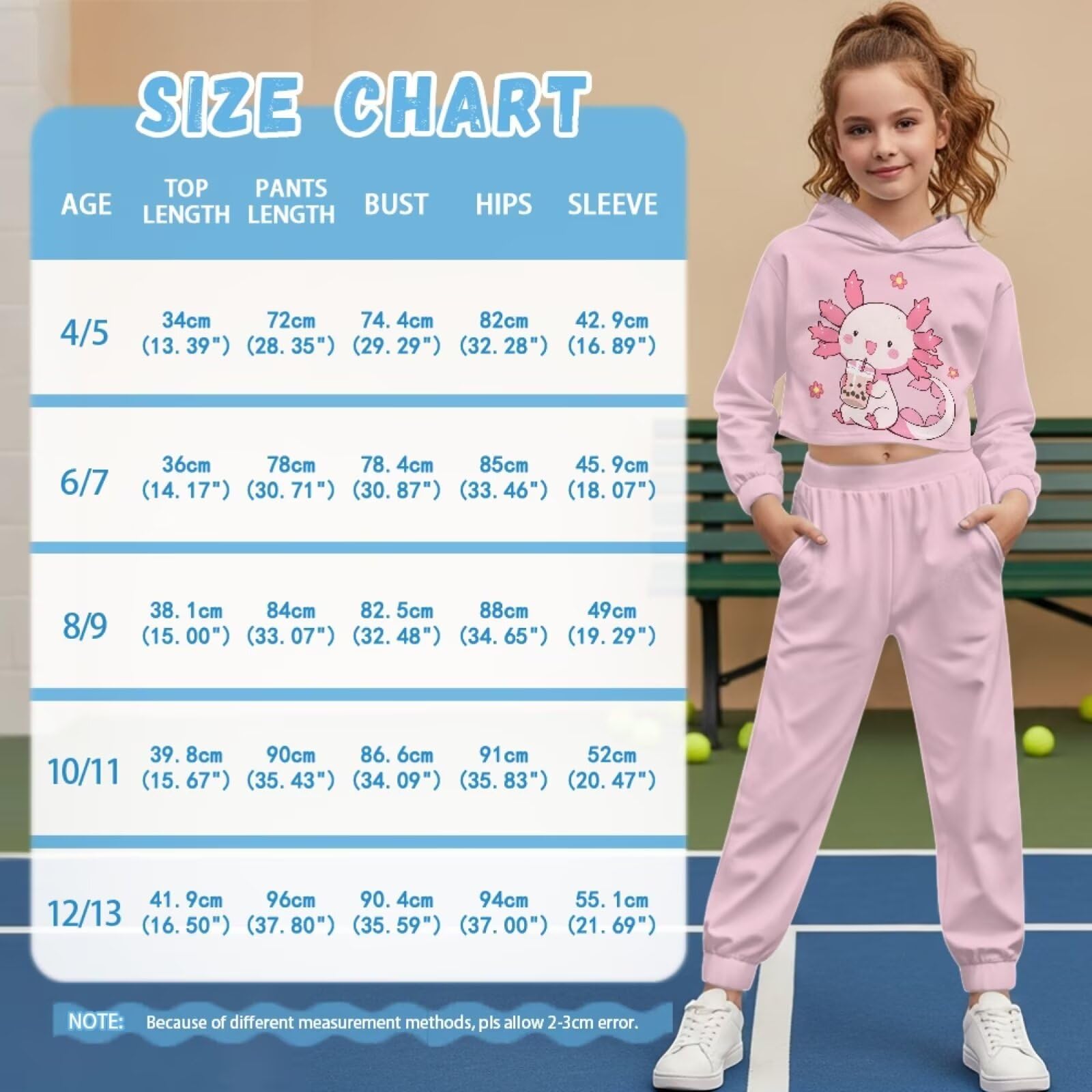 Zestaw bluzy i spodni, sweter z długim rękawem, bluza z kapturem, joggery, dres dla dziewczynek w wieku 3-14 lat