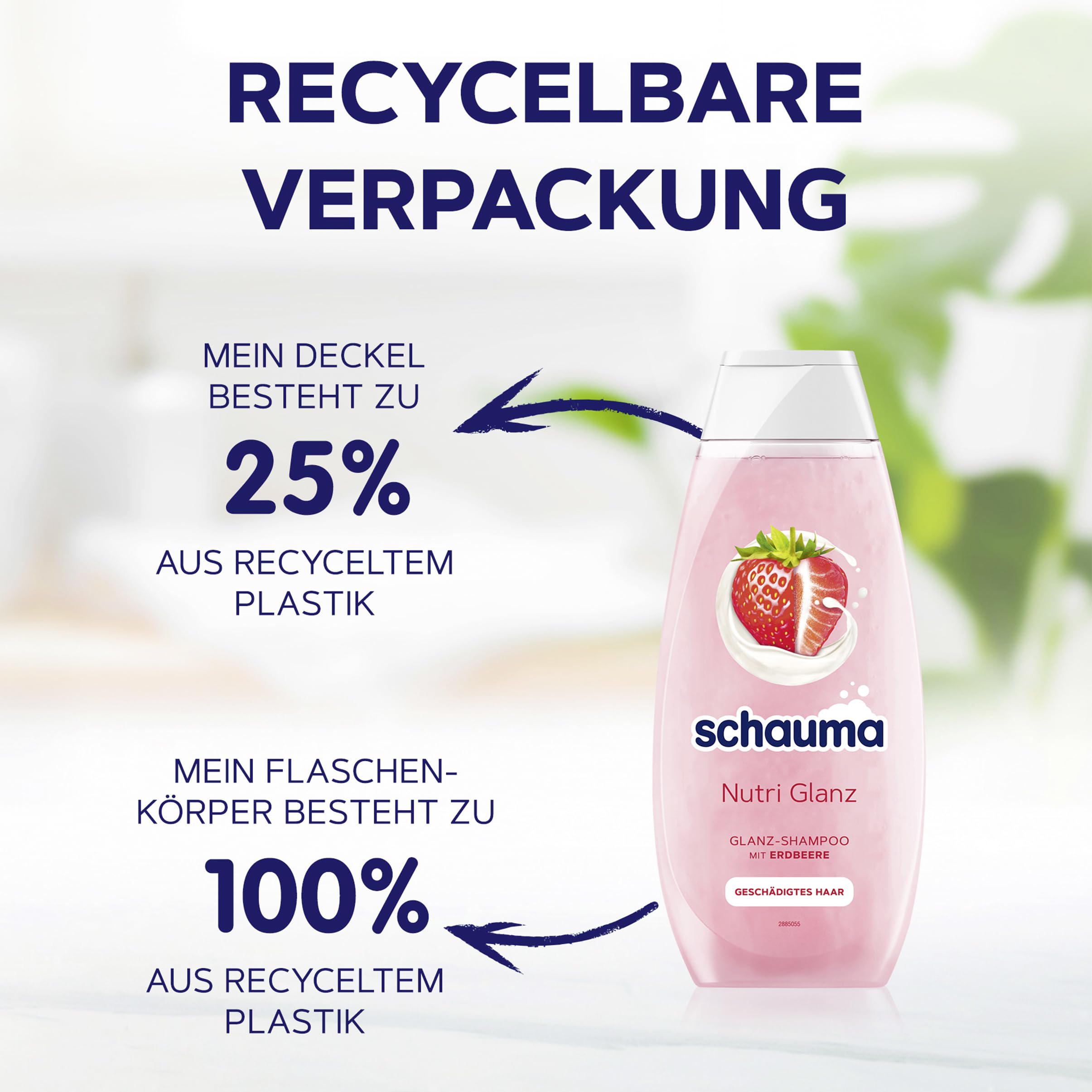 Schauma Schwarzkopf Nutri Shine Repair Shampoo (5 x 400 ml), Hair Shampoo Repairs and Restores Damaged Hair Intensively - Image 3