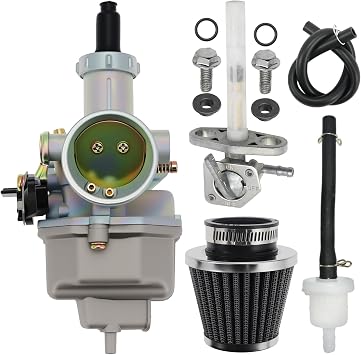 PZ26 Carburetor Carb fit for Honda XR100 1981-1984, XR100R 1985-2004, CRF100F 2004-2013, TRX250, TRX250EX Recon, CB125 with Air Filter & Fuel Valve Petcock