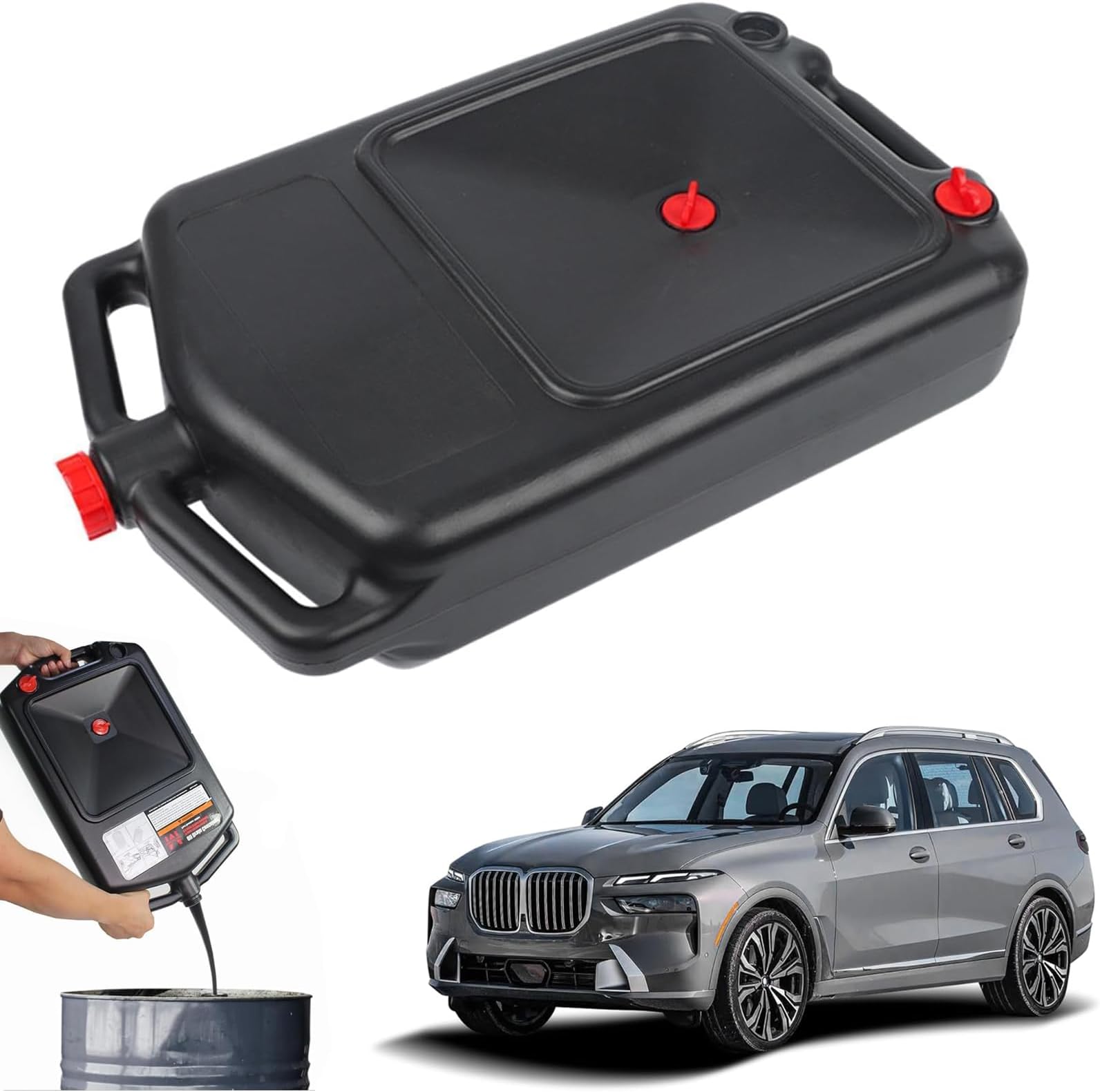 Hcosmy 15-Liter Environmental Oil Change Kit for Cars and Motorcycles.Ideal for Oil Recycling, Drain Direct-No Oily Tub, Funnel, Mess to Clean-Up on Top or Side
