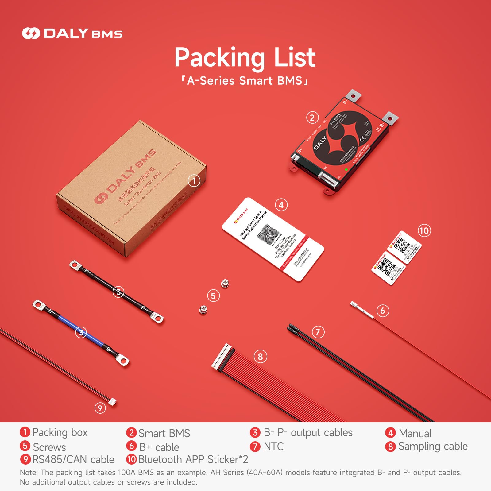 DALY BMS da 12V a 24V 200A – Sistema di gestione intelligente per batterie al litio con Bluetooth integrato, RS485 e CAN, per pacchi batteria 4S – 8S (Li-ion, LiFePO4, LTO)