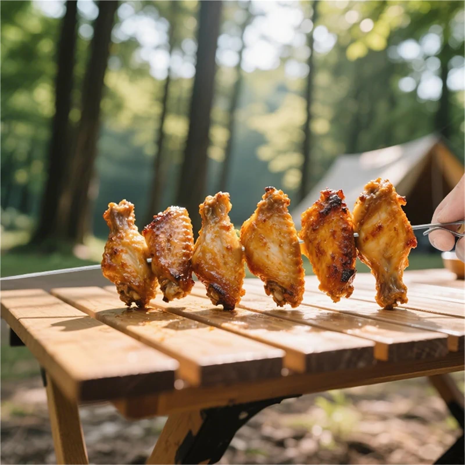 Brochetas Pinchos de acero inoxidable for asar, resistentes, sin doblarse ni girar, aptos for lavavajillas y reutilizables.(10PCS)