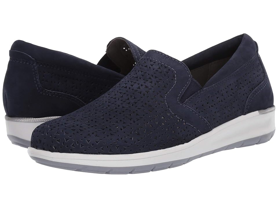 

Walking Cradles Orleans (Navy Perforated Nubuck) Women's Slip on Shoes, Gray