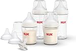 NUK Perfect Match Gift Set with 4 Baby Bottles, 2 Extra Nipples and 1 Pacifier