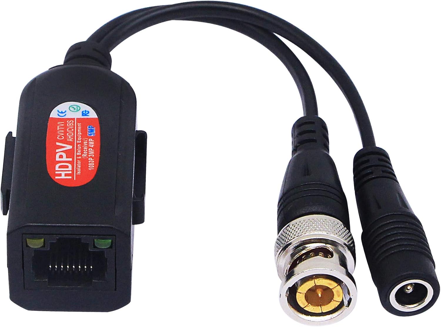 Sinloon 2 Pair Passive Video HD-TVI/CVI/AHD Balun 1080P - 5MP BNC to RJ45 Long Distance Network Transceiver for Full HD Security Surveillance Camera (BNC to RJ45 Adapter Small) : Electronics