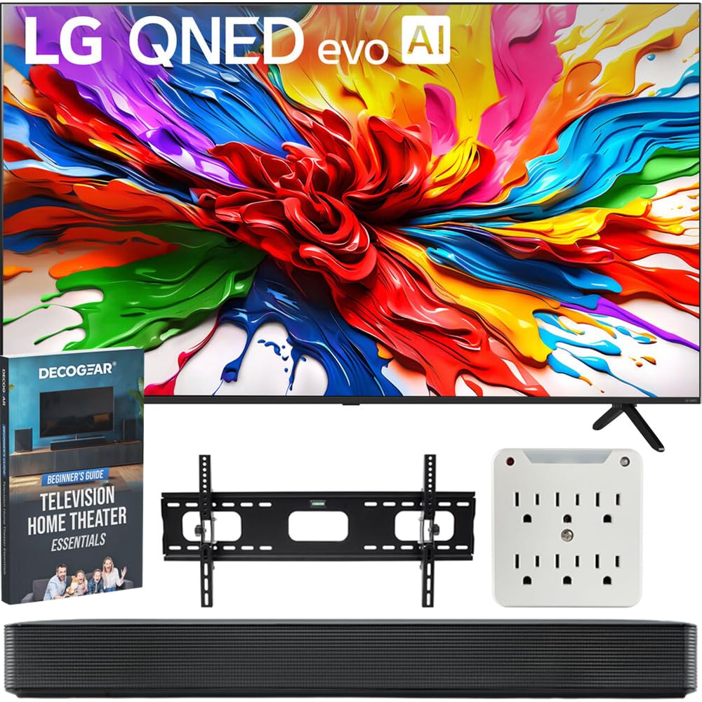 LG 85QNED92AUA 85 inch QNED evo AI 4K Mini-LED Smart TV 2025 Bundle with SKM1 2 0-Ch Soundbar