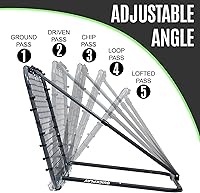 Vista 3 de QuickPlay Red de rebote de fútbol Pro (2 tamaños) - Red de rebote de fútbol, resistente, ángulo ajustable, con marco de acero galvanizado y pies