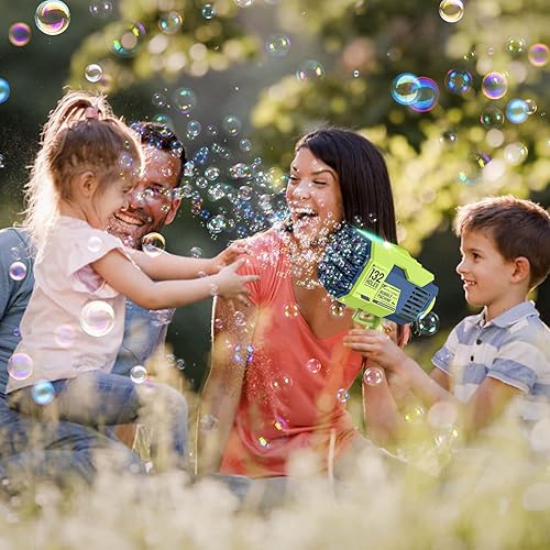 Miniatura 6 de Pistola de burbujas para niños (132 hoyos verde)
