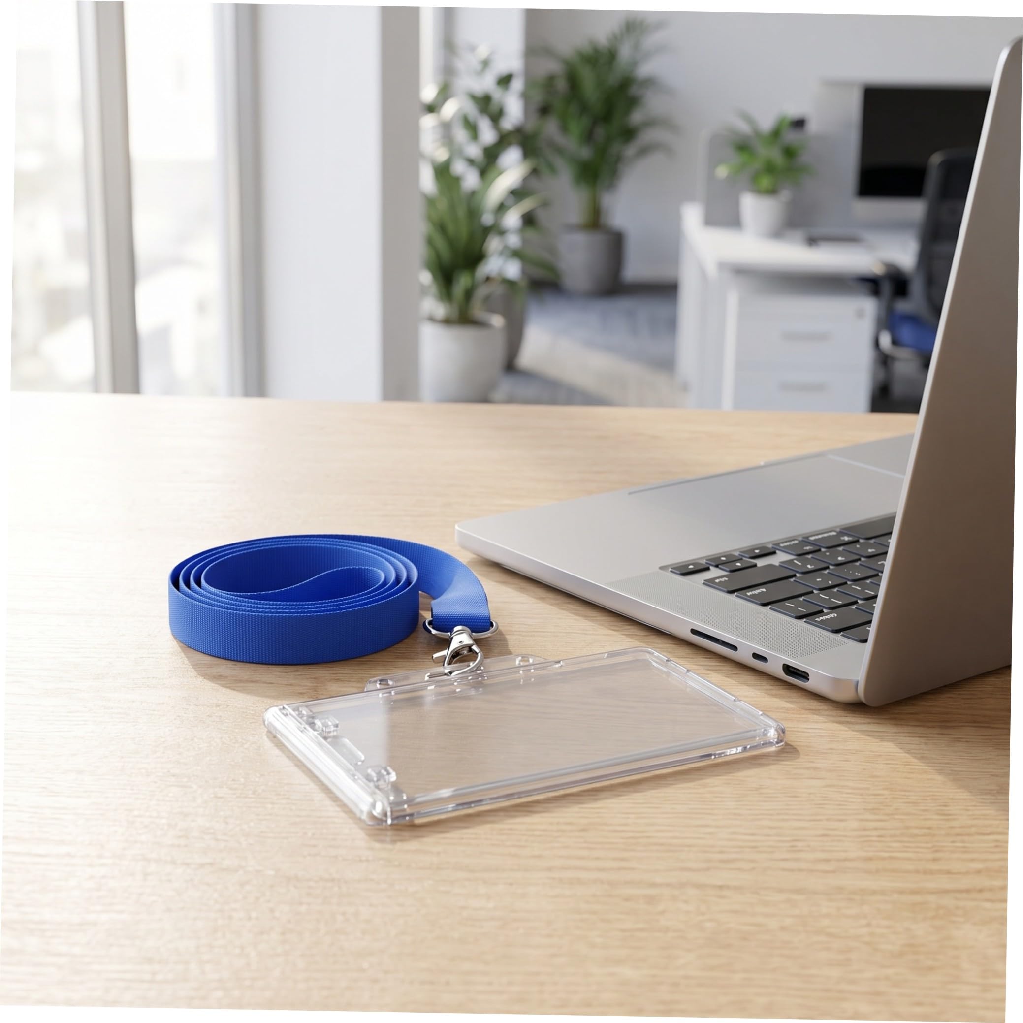 NUOBESTY 5 Set di Porta Badge Orizzontale in Materiale Sicuro per Scuola Ufficio Lavoro Carta di Credito Cartellino Porta Compatto E Leggero 4 Pezzi * 5