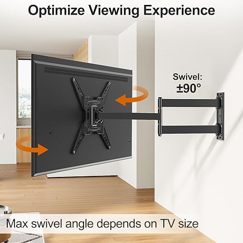 Miniatura 3 de ELIVED Soporte de TV de brazo largo de 31.3 pulgadas para la mayoría de televisores de 32 a 65 pulgadas, soporte de pared de extensión larga