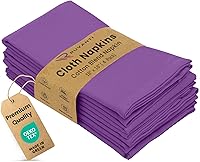 Vista 18 de Ruvanti - Juego de 12 servilletas de tela, servilletas de 45 x 45 centímetros lavables, suaves, duraderas, absorbentes, mezcla de algodón.