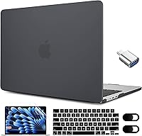 Vista 1 de MEEgoodo Funda transparente para MacBook Air M4/M3/M2 de 15 pulgadas 2025 2024 2023 (compatible con el modelo A3241/A3114/A2941), carcasa rígida