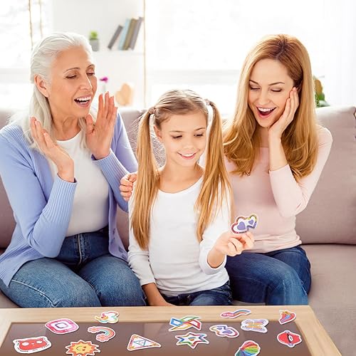 Miniatura 4 de Fulmoon 120 calcomanías sensoriales para calmar la ansiedad, tiras sensoriales texturizadas, táctiles, ásperas, calmantes, adhesivas, globo de