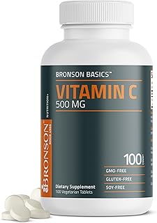 Bronson Vitamin C 500 MG Supports a Healthy Immune System & Antioxidant Protection, Non-GMO, 100 Vegetarian Tablets