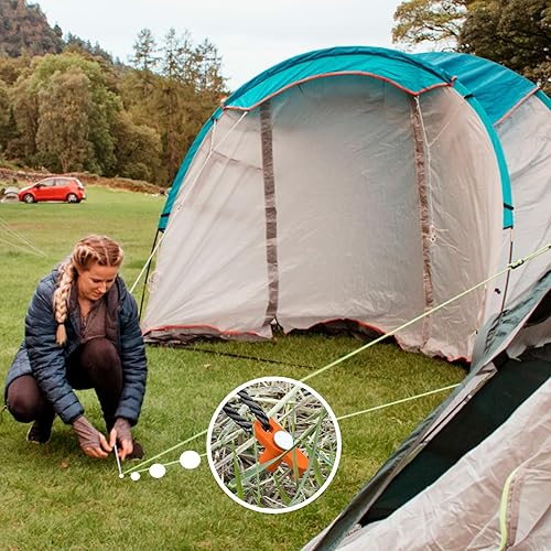 Miniatura 6 de Estacas para tiendas de campaña, 20 piezas de estacas de metal pesado, herramientas profesionales de campamento para viajes al aire libre, adecuadas