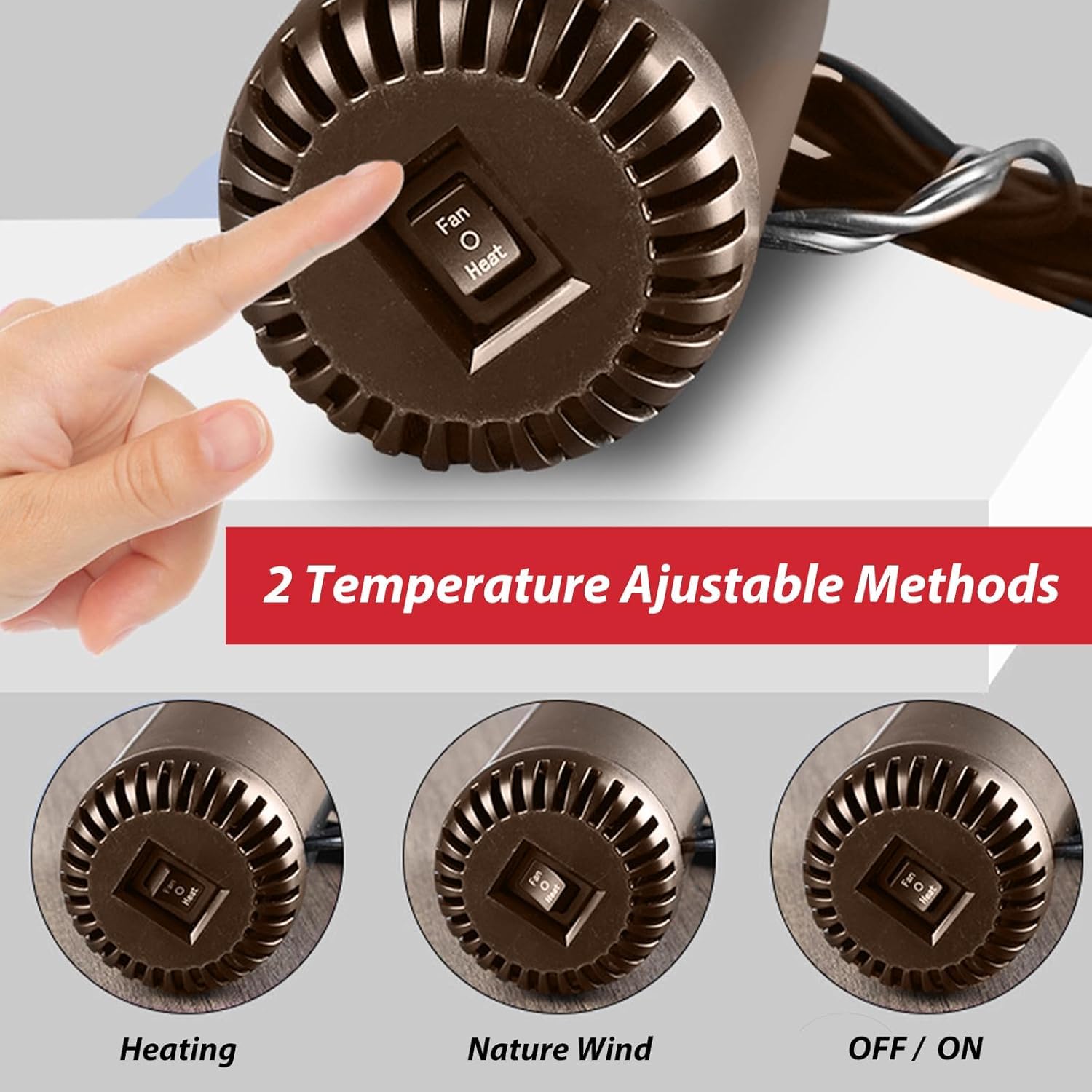 Auto Heizung, 12V Tragbare Heizung, Zigarettenanzünder Plug-In Defroster, 2-in-1 Heizung & Kühlung Schnelles Auftauen Defogger mit Saugnapfhalter