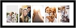 VIOLABBEY 8x24 Cadre d'image de collage, Fits 5 4x6 Photos avec Mat ou une 8x24 Photos sans tapis pour le mur, Cadres de photo Collage 4x6 Cadre d'image Collage noir 8x24 Photo sans tapis, décoration murale