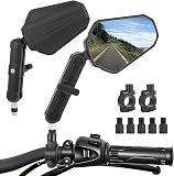 Heart Horse Motorcycle Mirrors, 7/8" Motorbike Handlebar Rearview Mirror with E mark M8/M10 Screws and 2 handlebar clamps, Foldable Side Mirror fit Pit Dirt bike Street Bike ATV Scooter Cruiser - 1