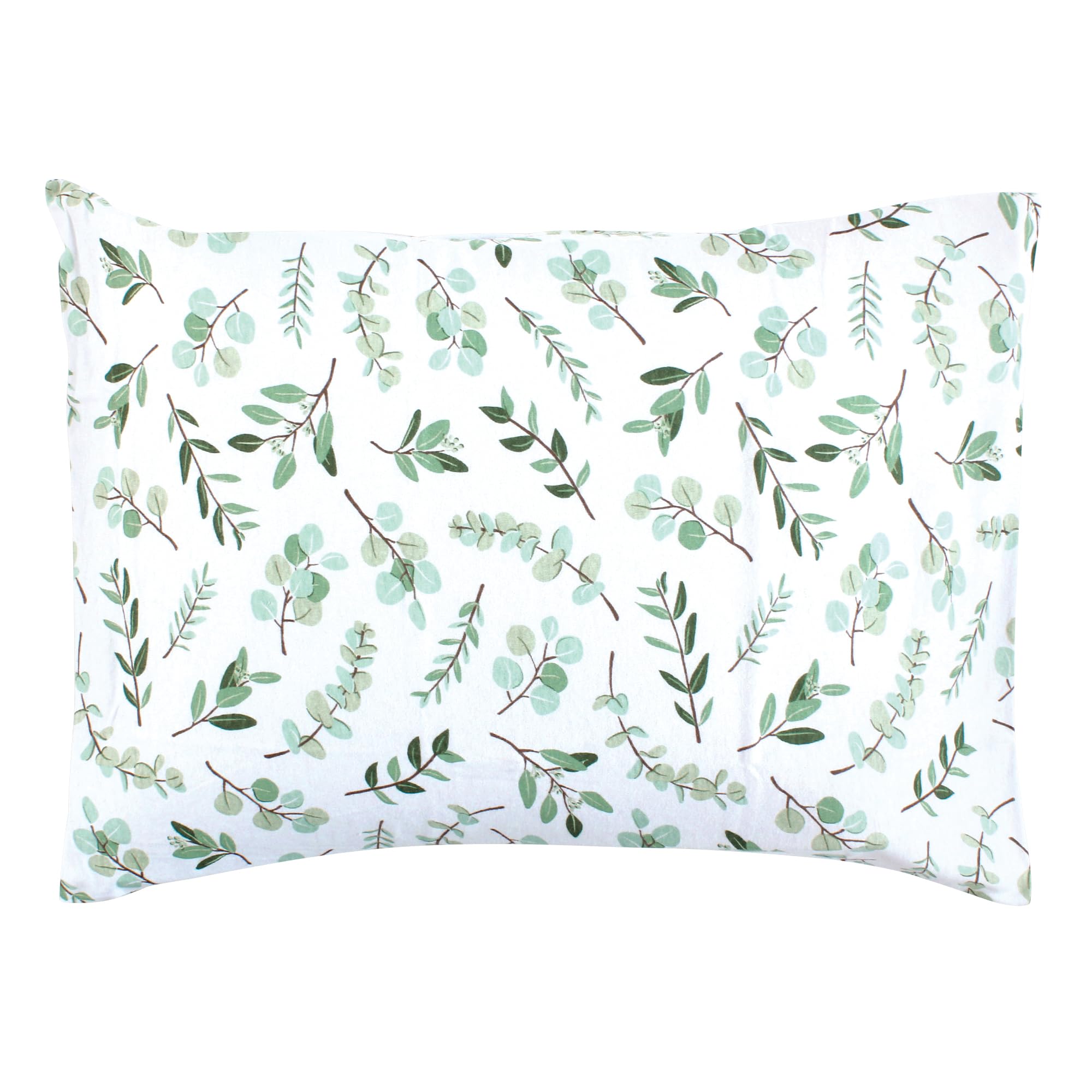 Hudson Baby Unisex Baby Cotton Toddler Pillow Case, Eucalyptus, One Size