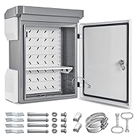 Vista 15 de Caja eléctrica al aire libre, placa de acero laminada en frío, viga trasera de aleación de aluminio, diseño de ventilación de una pieza, IP65