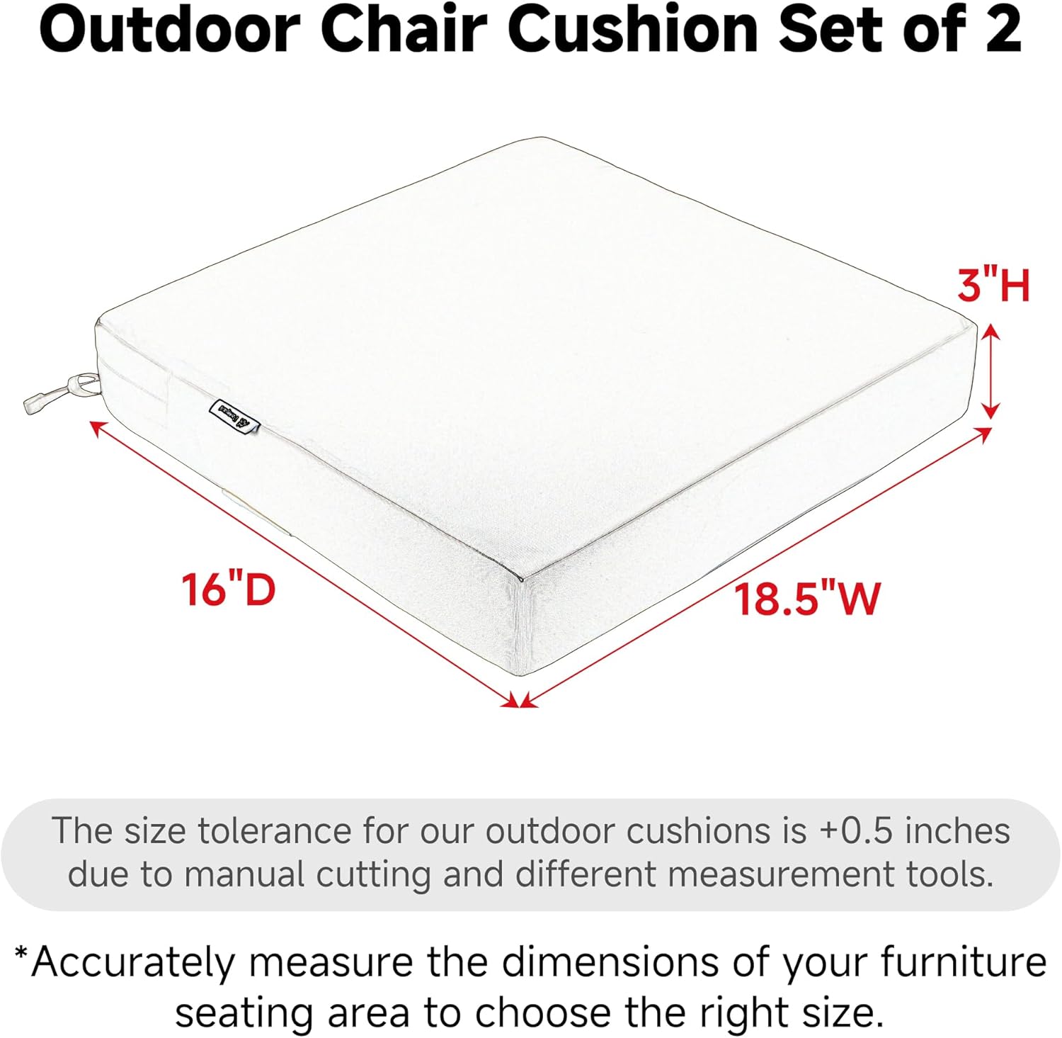 Favoyard Patio Chair Cushions 18.5 x 16 x 3 Inch Waterproof Outdoor Seat Cushions for Patio Furniture 3-Year Color Fastness Garden Sofa Couch Chair Pads with Handle & Adjustable Straps Set of 2, Spice Spice 18.5 x 16 x 3 In