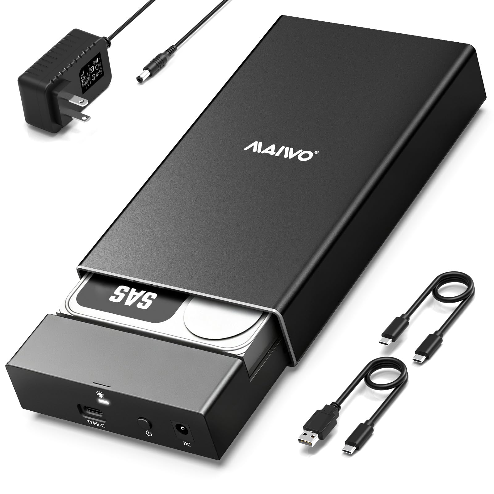 MAIWO External SAS Enclosure,5Gbps SATA Hard Drive Enclosure for