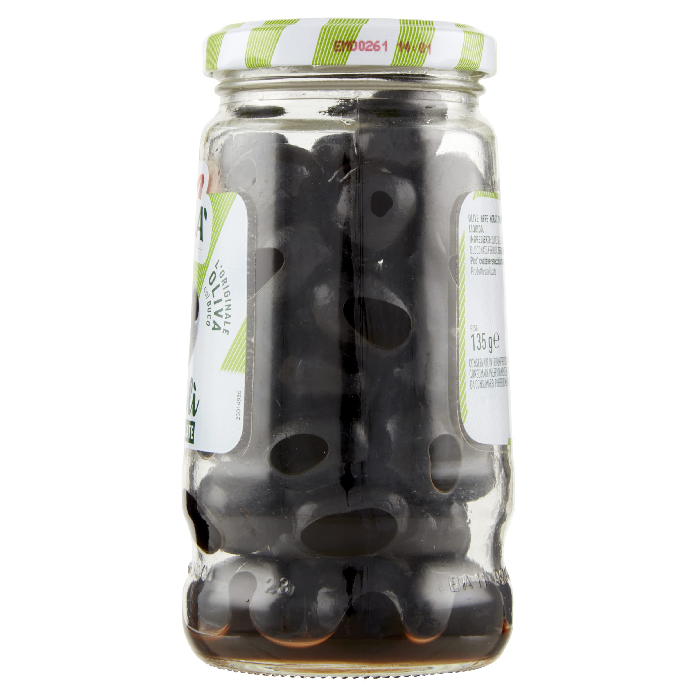 Saclà, OlivOlì, Olive Nere Denocciolate, Ideali per Insalate e per Arricchire i Tuoi Piatti, Senza Liquido, Vaso Vetro, 135g, Confezione da 12 pezzi