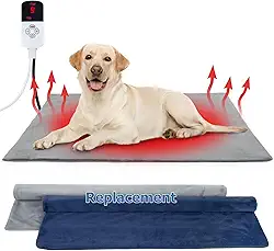 Pakimi Almofada Térmica Para Animais De Estimação Cães E Gatos, Cama Aquecida Áreas Externas Internas, Aquecedor À Prova D'Água, Cobertor Filhotes Gatinhos Com Temperatura Temporizador Ajustáveis, 2