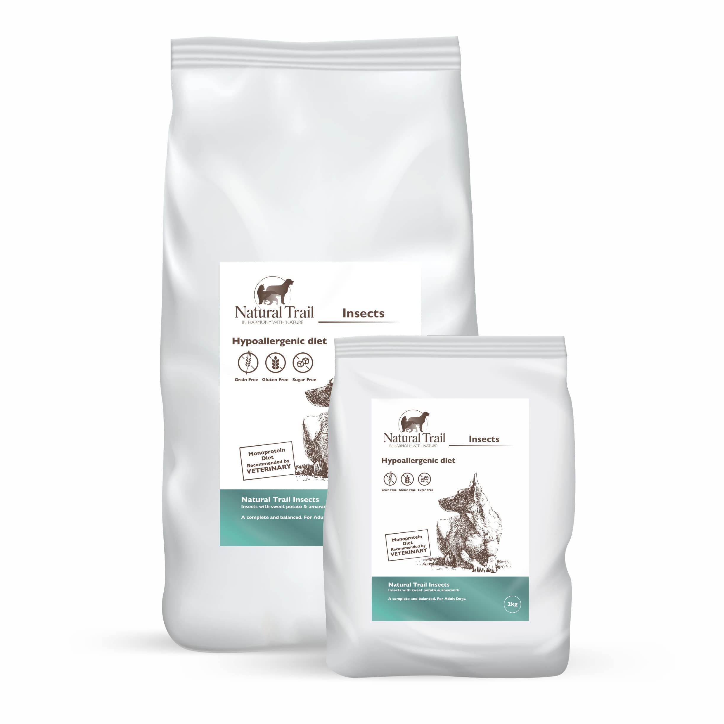 Natural Trail Insekte Protein, MONOPROTEIN, Insektenfutter, Hundefutter, Allergie, Getreidefrei, Glutenfrei, Weizenfrei (10kg)