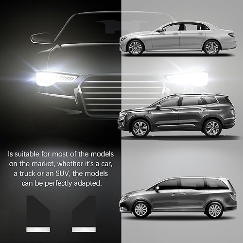 Miniatura 6 de 2 solapas de barro para automóvil, protector flexible para guardabarros de automóvil, protectores contra salpicaduras con reflectores, accesorios