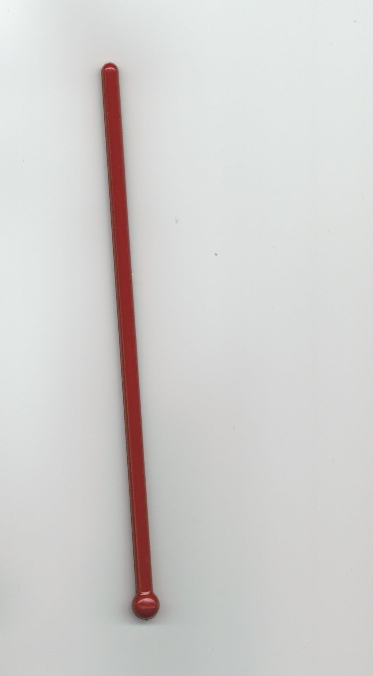 6" Plastic Cocktail Stir Stick bag of 25 swizzle sticks rod with ball at end (Red)