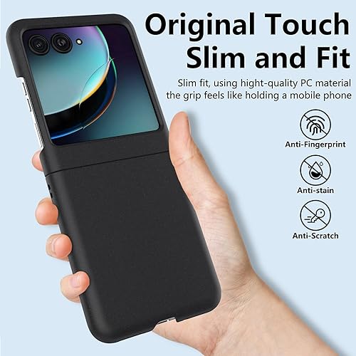 Miniatura 3 de Eastcoo 【Actualizada】 Funda delgada para Moto Razr Plus 2023, [parte trasera de policarbonato duro] [sensación esmerilada] [soporte de carga
