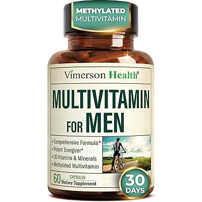 Multivitamin for Men – Methylated Mens Multivitamins & Multiminerals Capsules with Vitamin B12, A, D, C, Zinc, Magnesium & More for Complete Daily Support – High Potency Bioavailable Vitamins for Men