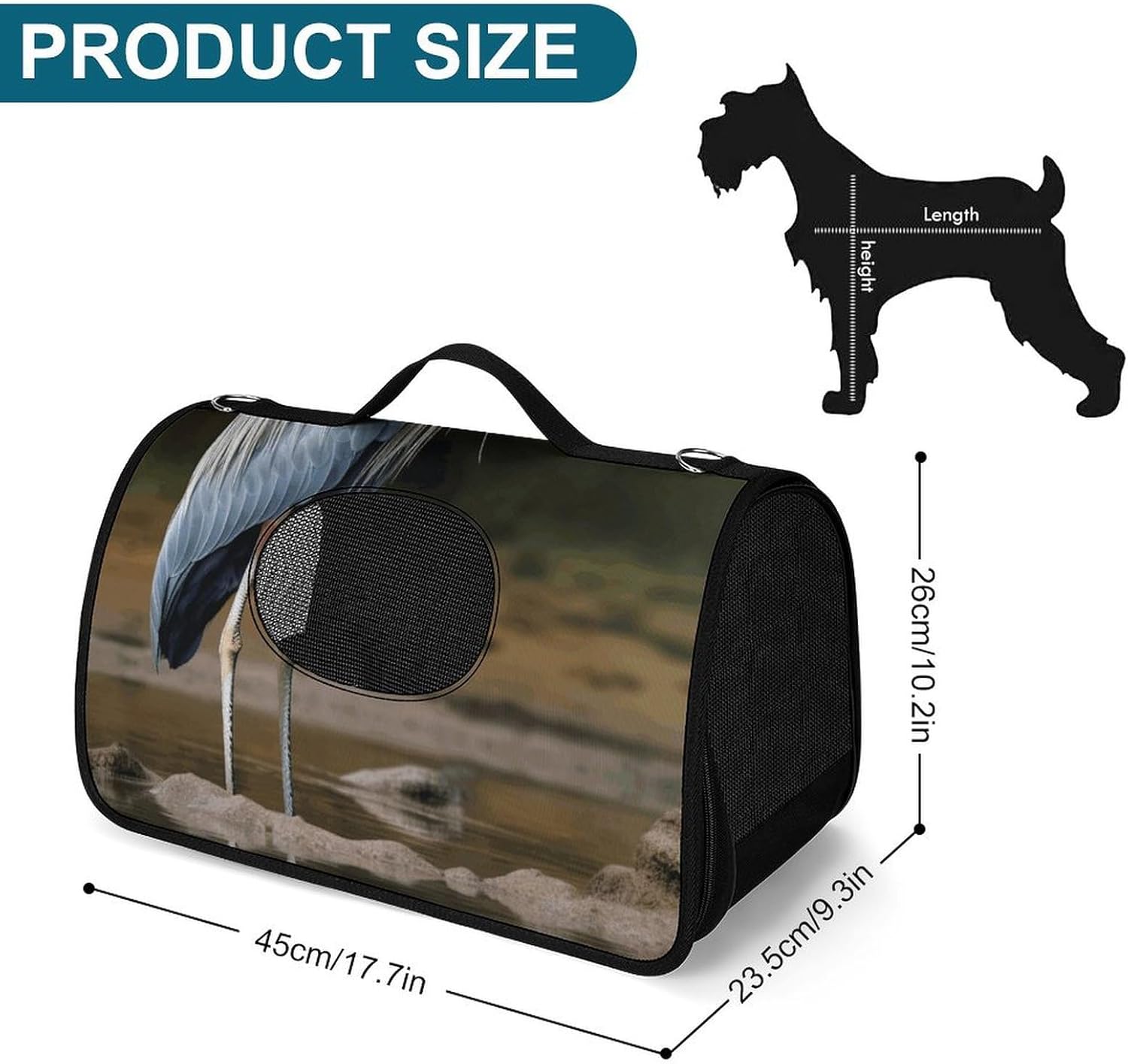 Pet Handbags, Heron Printed Pet Handbags,folding Pet Bags,new Pet Handbags,universal Pet Handbags, 45X26X23.5cm
