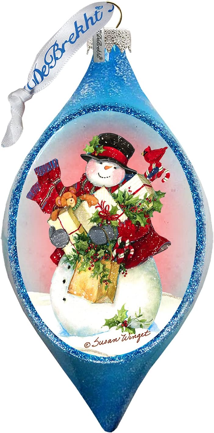 G.DeBrekht Gifty Snowman Glass Ornament by Susan Winget - 757-201-SW