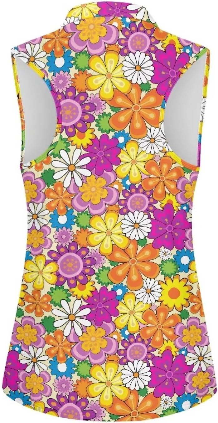 Women's Sleeveless Golf Shirts Racerback Workout Sport Tank Tops Lightweight Moisture Wicking Casual T Shirt - Image 5
