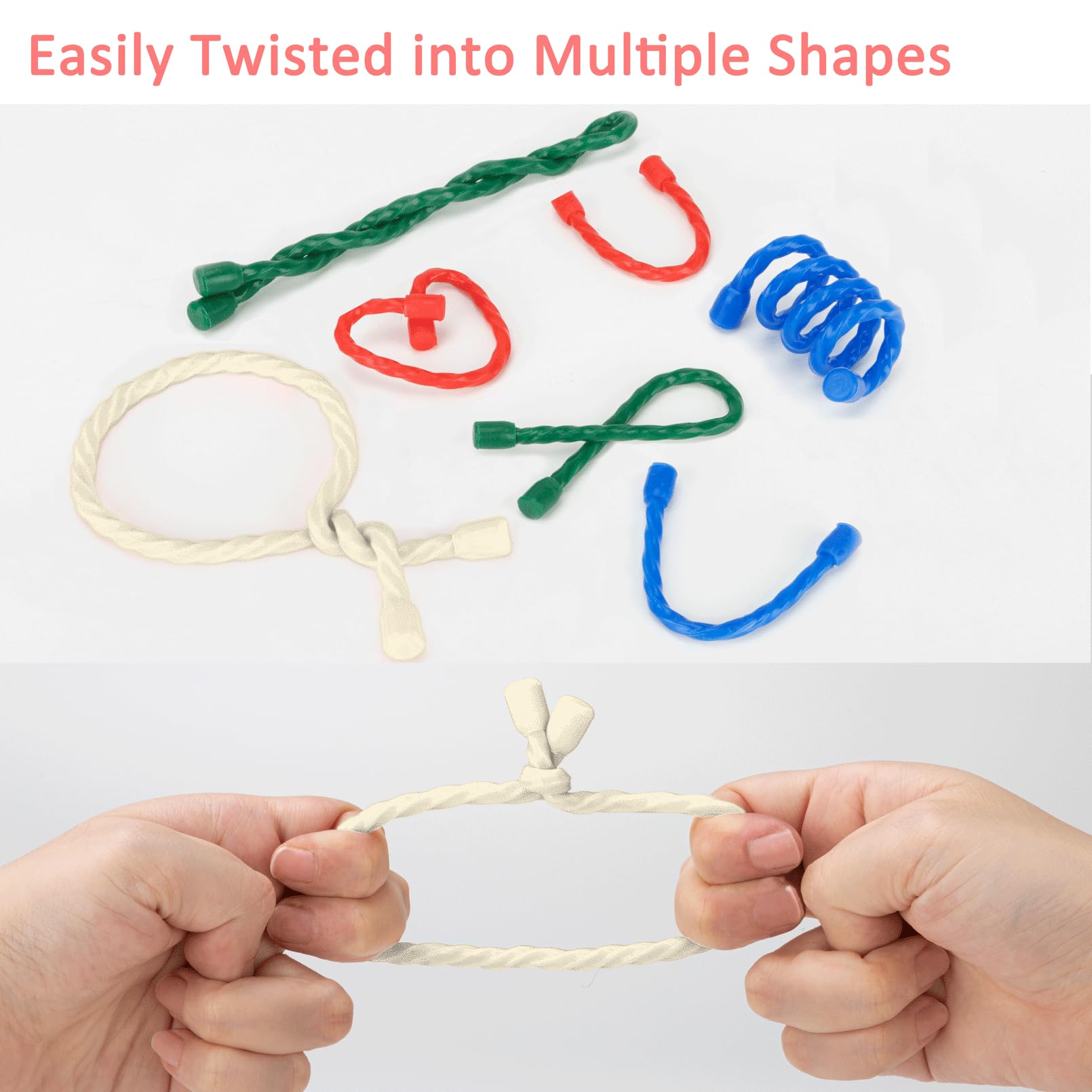 LOIUO 8PCS Silicone Cable Ties 6 Inch Reusable Twist Ties Steel-Core Cable Tie Straps Organizer All Purpose Bendable Cord Tie for Indoor Outdoor Bundling Holding Securing and Wrapping Cables (White)