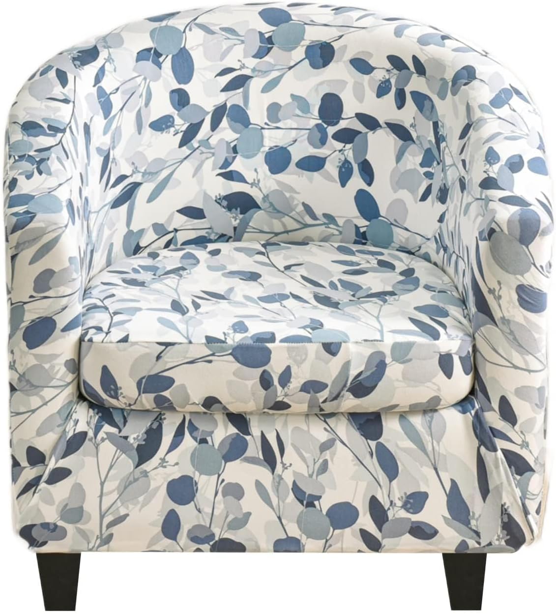 2 Piece Club Chair Slipcover Printed Tub Chair Slipcover Armchair Covers Soft Printed Round Barrel Chair Covers Couch Covers with Elastic Bottom for Bar Counter Living Room,15