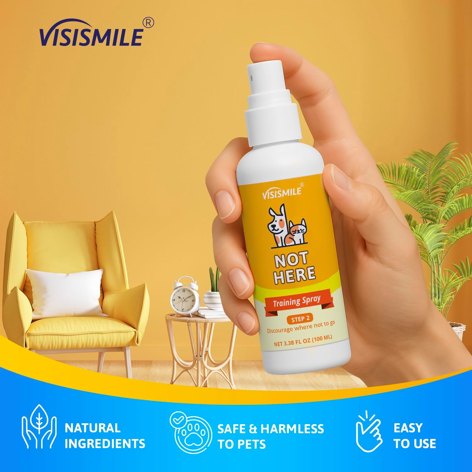 Dog Potty Training Spray Kit: Here Potty Trainer & Not Here Bitter Deterrent Spray - Anti Chew Stop Peeing Urine Marking - Indoor & Outdoor Grass Pad Toilet Spot Odor Repellent for Puppies Dogs