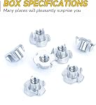 180Pcs 1/4-20 5/16-18 3/8-16 Trousse d'assortiment d'écrous en T, 4 Acier allié plaqué zinc, travail du bois, cales d'escalade & Noix de matériel de meubles, insertion filetée par Mywish